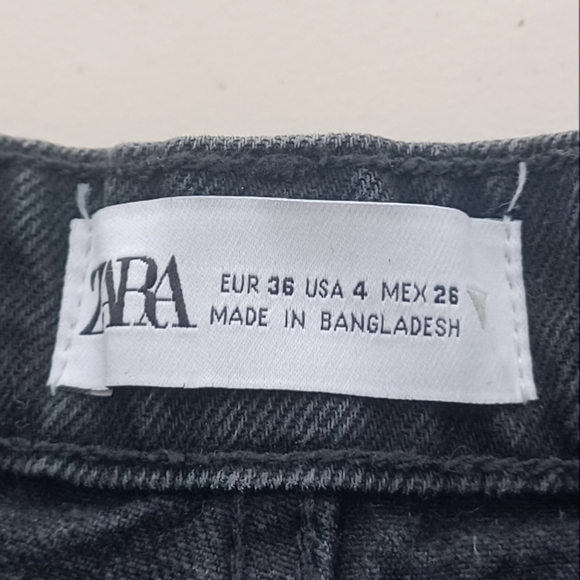 Zara 100% Cotton Button Fly High-Rise Sz 4 Denim Cut-Off Shorts - Picture 12 of 14